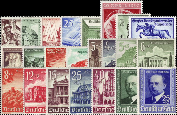Briefmarken Deutsches Reich Jahrgang 1940 Mi.Nr. 739-761 Postfrisch