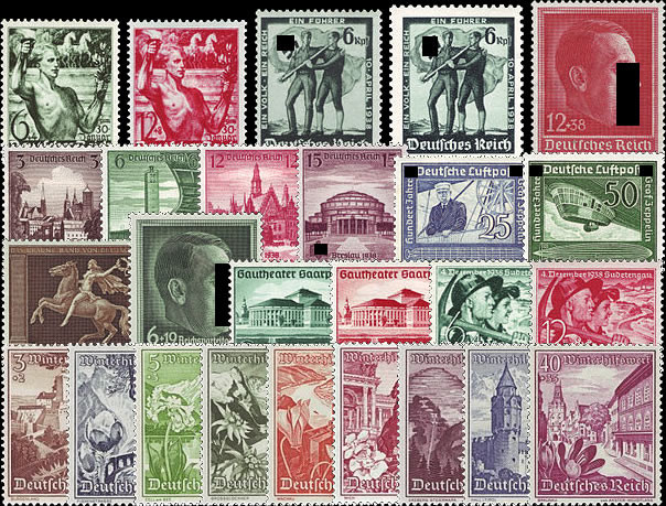 Briefmarken Deutsches Reich Jahrgang 1938 komplett, Mi.Nr. 660-685, Postfrisch