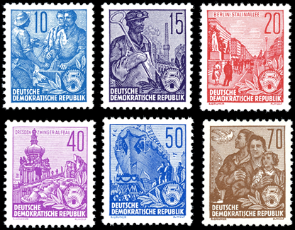 Briefmarken DDR 1955 Mi.Nr. 453-458 Postfrisch