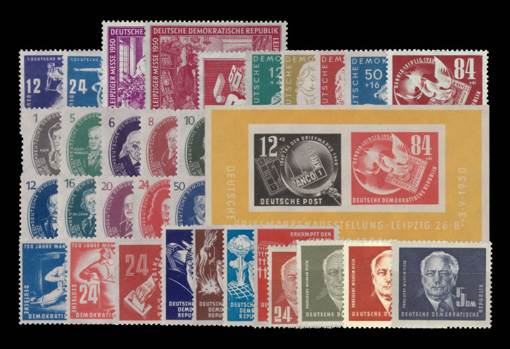 Briefmarken DDR Jahrgang 1950 Postfrisch