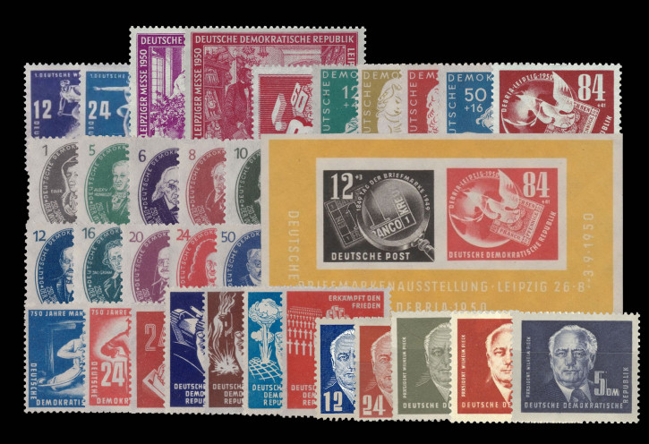 Briefmarken DDR Jahrgang 1950 Postfrisch