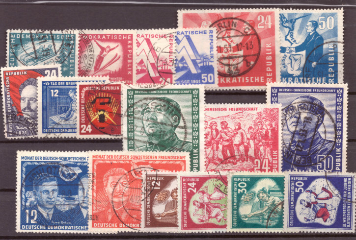 Briefmarken DDR Jahrgang 1951 Gestempelt