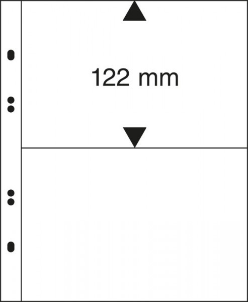 LINDNER Multi collect Blätter mit 2 Streifen (122 mm) pro Seite, glasklar, 10er-Packung