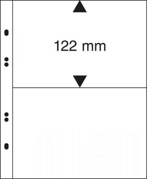 LINDNER Multi collect Blätter mit 2 Streifen (122 mm) pro Seite, schwarz, 10er-Packung