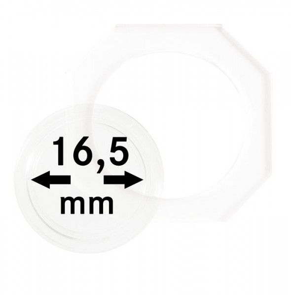 Lindner OCTO-Münzkapseln 16,5 mm, 2er-Packung