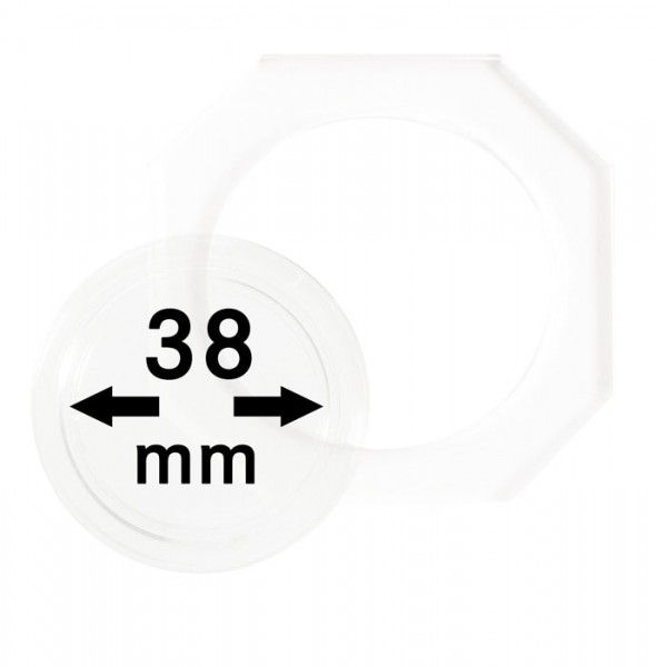 Lindner OCTO-Münzkapseln 38 mm, 2er-Packung