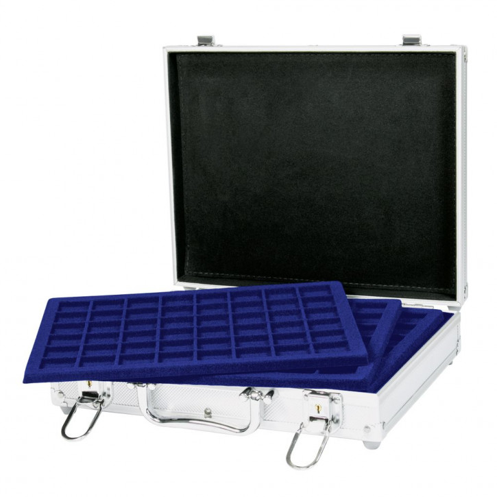 Lindner 2240024 4 Capsule Per Monete CARRÉE 24 Mm | Formato Esterno Unico 50x50 Mm | Con Inserti In Schiuma