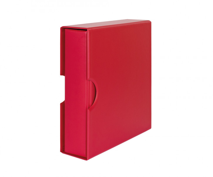 LINDNER Set: Universalordner PUBLICA M COLOR leer, mit passender Schutzkassette - Berry (rot)