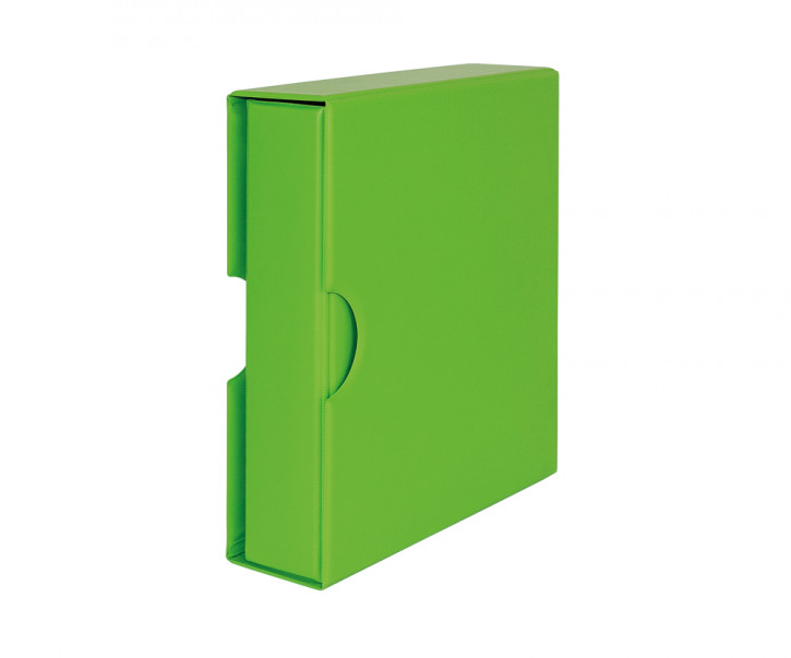 LINDNER Set: Universalordner PUBLICA M COLOR leer, mit passender Schutzkassette - Spring (grün)