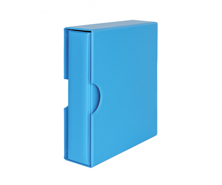 LINDNER Set: Universalordner PUBLICA M COLOR leer, mit passender Schutzkassette - Nautic (blau)