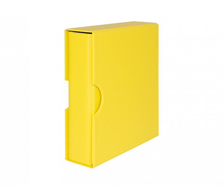 LINDNER Set: Universalordner PUBLICA M COLOR leer, mit passender Schutzkassette - Solino (gelb)