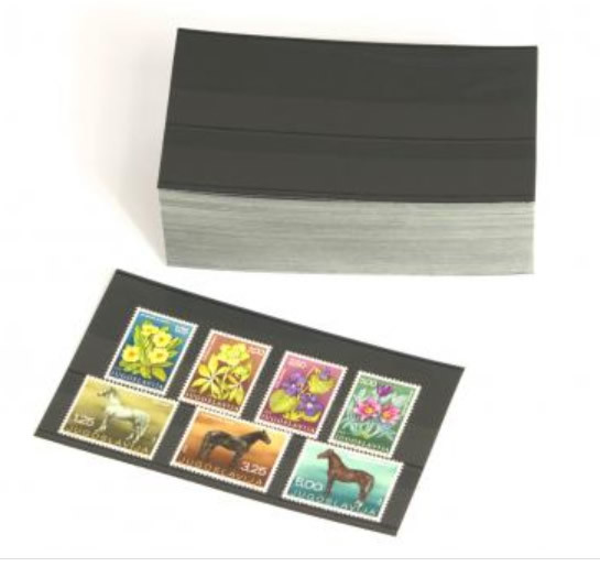 4000 Versand-Einsteckkarten 147 x 84 mm mit 2 Streifen und Deckblatt, leicht gebogen