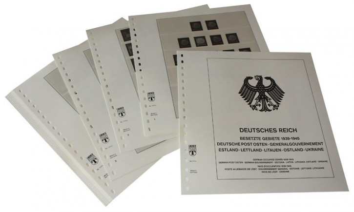 LINDNER Deutschland Besetzte Gebiete: Deutsche Post Osten, Generalgouvernement, Estland, Lettland, Litauen, Ostland, Ukraine Deutsches Reich - Vordruckblätter Jahrgang 1939-1944