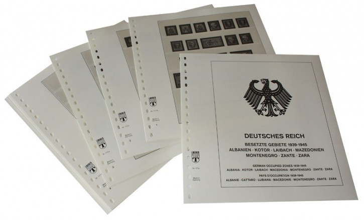 LINDNER Deutschland Besetzte Gebiete: Albanien, Kotor, Laibach, Mazedonien, Montenegro, Zante, Zara Deutsches Reich - Vordruckblätter Jahrgang 1943-1945