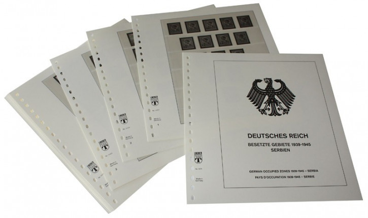 LINDNER Deutschland Besetzte Gebiete: Serbien Deutsches Reich - Vordruckblätter Jahrgang 1941-1943