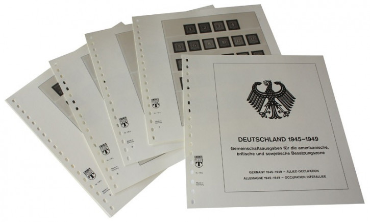 LINDNER Deutschland Gemeinschaftsausgaben für die amerikanische, britische und sowjetische Besatzungszone Deutschland 1945-1949 - Vordruckblätter Jahrgang 1946-1948