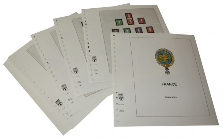 LINDNER Frankreich - Vordruckblätter Jahrgang 1990-1997