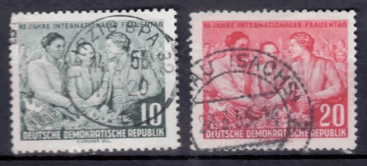 Briefmarken DDR 1955 Mi.Nr. 450-451, Int. Frauentag, Gestempelt