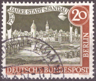 Briefmarken Berlin 1957 Mi.Nr. 159, 725 Jahre Stadt Spandau. Gestempelt