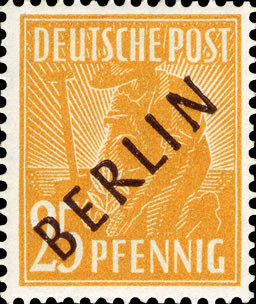 Briefmarken Berlin Mi.Nr. 10, Schwarzaufdruck - Postfrisch