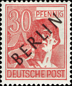 Briefmarken Berlin Mi.Nr. 11, Schwarzaufdruck - Postfrisch