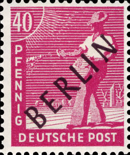 Briefmarken Berlin Mi.Nr. 12, Schwarzaufdruck - Postfrisch