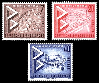 Briefmarken Berlin 1957 Mi.Nr. 160-162, „Interbau“. Postfrisch