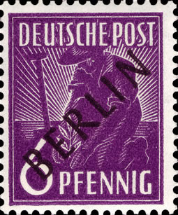Briefmarken Berlin Mi.Nr. 2, Schwarzaufdruck - Postfrisch