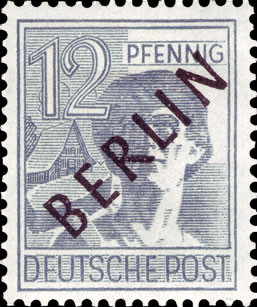 Briefmarken Berlin Mi.Nr. 5, Schwarzaufdruck - Postfrisch