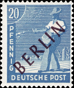 Briefmarken Berlin Mi.Nr. 8, Schwarzaufdruck - Postfrisch