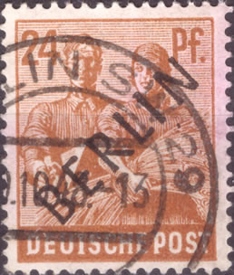 Briefmarken Berlin Mi.Nr. 9, Schwarzaufdruck - Gestempelt