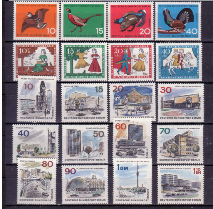 Briefmarken Berlin Jahrgang 1965 Postfrisch - komplett