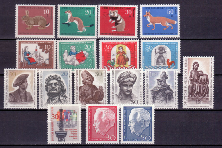 Briefmarken Berlin Jahrgang 1967 Postfrisch - komplett