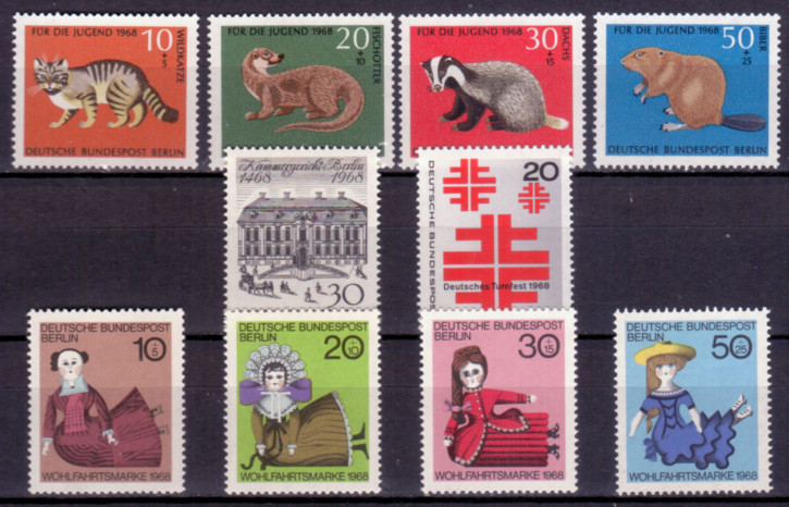 Briefmarken Berlin Jahrgang 1968 Postfrisch - komplett