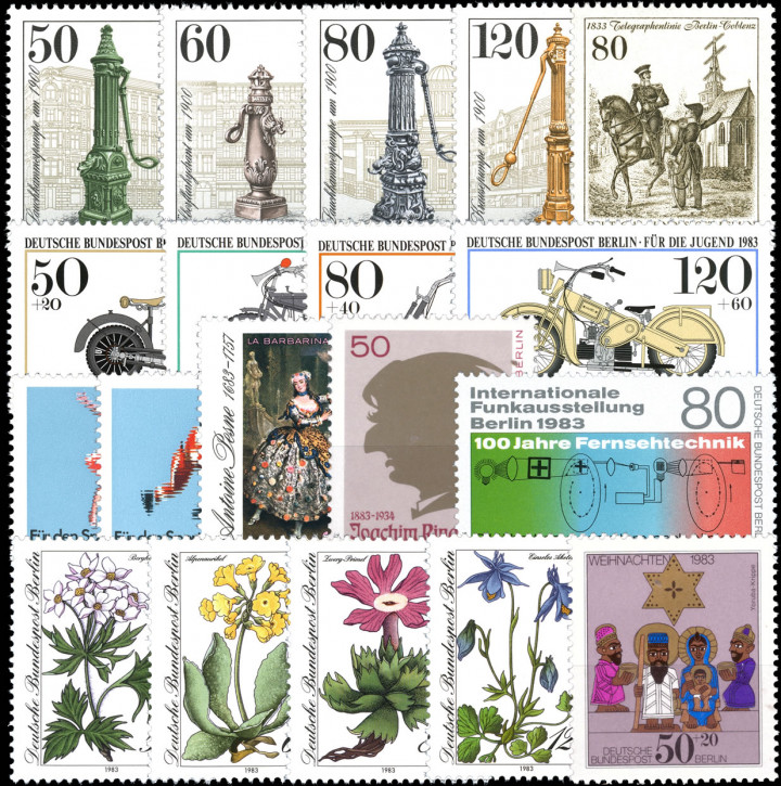 Briefmarken Berlin Jahrgang 1983, Postfrisch - komplett