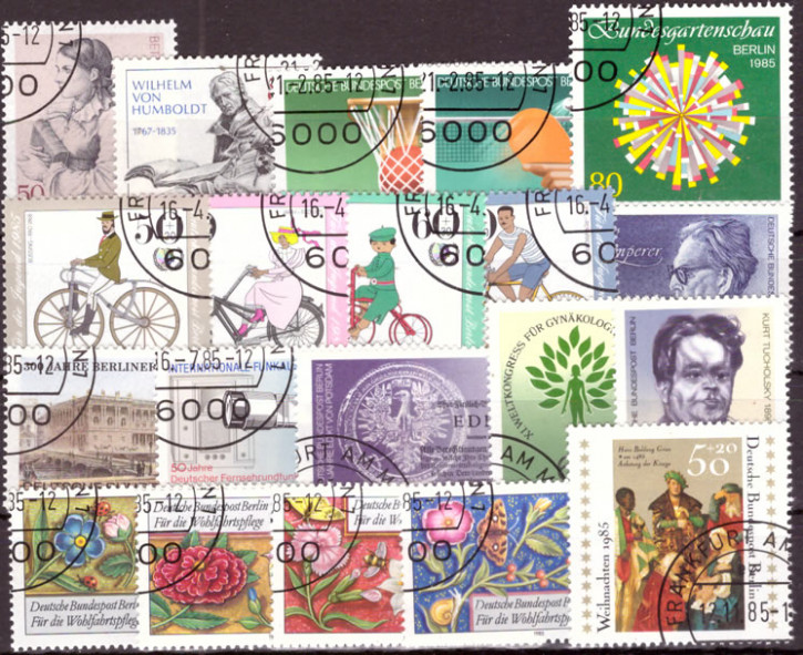 Briefmarken Berlin Jahrgang 1985, Gestempelt - komplett