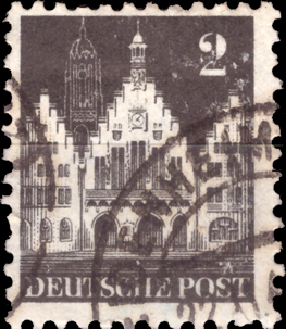 Briefmarken Alliierte Besetzung (Bi-Zone) 1948, Mi.Nr. 73 wg, Freimarken Bautenserie, Gestempelt