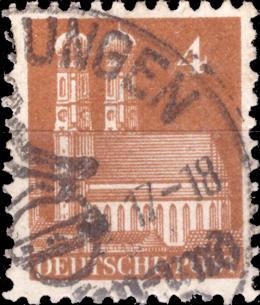 Briefmarken Alliierte Besetzung (Bi-Zone) 1948, Mi.Nr. 74 wg, Freimarken Bautenserie, Gestempelt