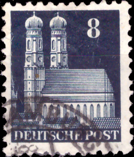 Briefmarken Alliierte Besetzung (Bi-Zone) 1948, Mi.Nr. 79 wg, Freimarken Bautenserie, Gestempelt
