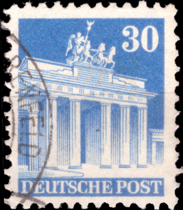 Briefmarken Alliierte Besetzung (Bi-Zone) 1948, Mi.Nr. 89 wg, Freimarken Bautenserie, Gestempelt