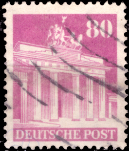 Briefmarken Alliierte Besetzung (Bi-Zone) 1948, Mi.Nr. 94 eg, Freimarken Bautenserie, Gestempelt