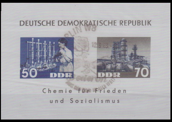 Briefmarken: DDR 1963 Mi.Nr. Block 18, Chemische Industrie, Gestempelt