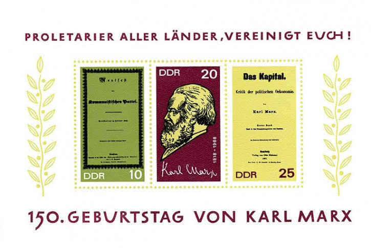 philaseum Briefmarken DDR 1968, Mi. Nr. Block 27, Karl Marx, Postfrisch