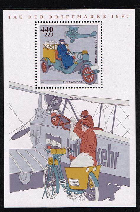 Lindner Klemmtaschen für Block41 1997 Tag der Briefmarke, glasklar, 10 Stück, 96 x 206 mm