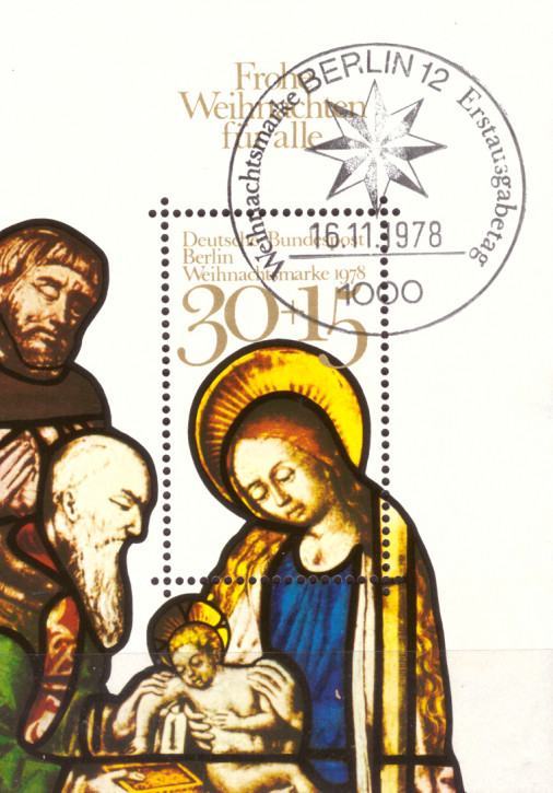 Briefmarken Berlin 1978, Mi.Nr. Block 7, Blockausgabe: Weihnachten.  Gestempelt