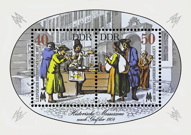 Briefmarken DDR 1987, Mi.Nr. Block 88, Leipziger Herbstmesse. Postfrisch