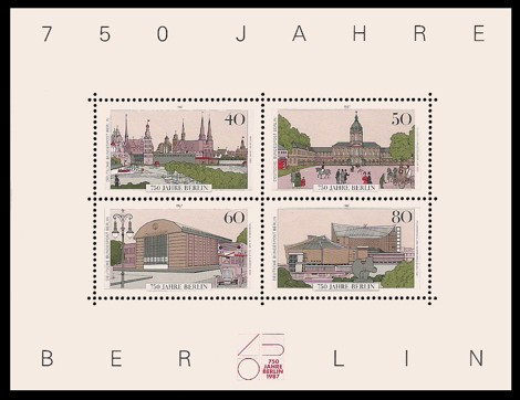 Briefmarken Berlin 1987, Mi.Nr. Block 8, 750 Jahre Berlin. Postfrisch