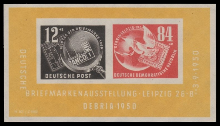Briefmarken DDR 1950 Mi.Nr. Block 7 Postfrisch
