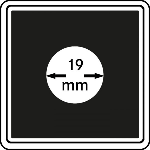 Lindner Münzkapseln CARRÉE 19 mm, 4er Pack