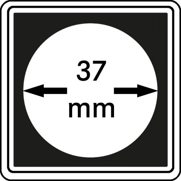 Lindner Münzkapseln CARRÉE 37 mm, 4er Pack